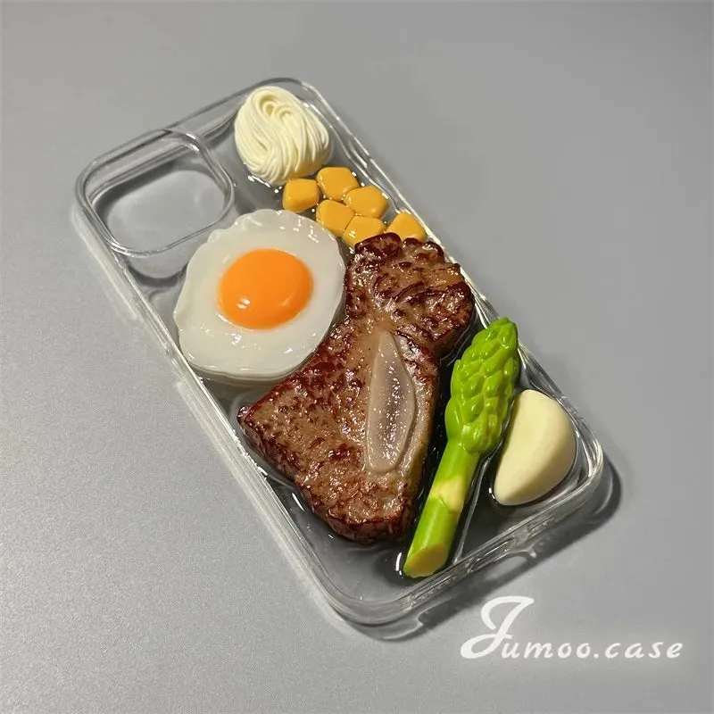 Uakiss 3D Simulation Vegetable Food Transparent Phone Case Protective Case for iPhone 15 Promax 14 Plus 13 12 11 Xsmax X 7 8plus Case