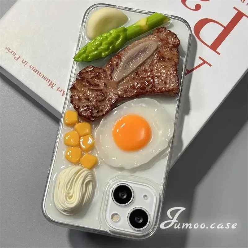 Uakiss 3D Simulation Vegetable Food Transparent Phone Case Protective Case for iPhone 15 Promax 14 Plus 13 12 11 Xsmax X 7 8plus Case