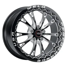 Weld Racing Belmont Beadlock 17x10 / 5x120 BP / ET42 / 7.15in BS / 78.1 CB Wheel - Gloss Black Milled