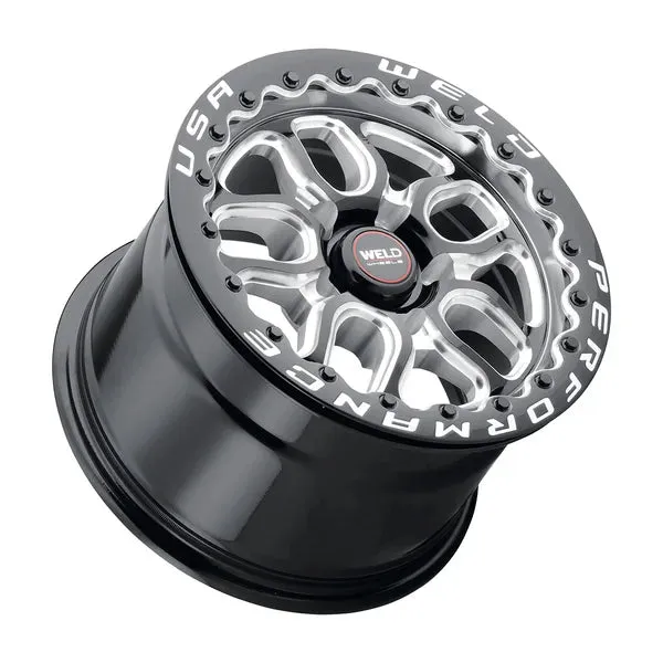 Weld Racing Laguna Beadlock 17x10 / 5x120 BP / ET42 / 7.15in BS / 78.1 CB Wheel - Gloss Black Milled