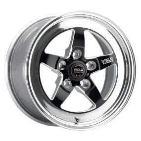 Weld Racing S71 15x10 / 5x120 BP / ET51 / 7.5in BS Wheel - Black Center with Polished Shell