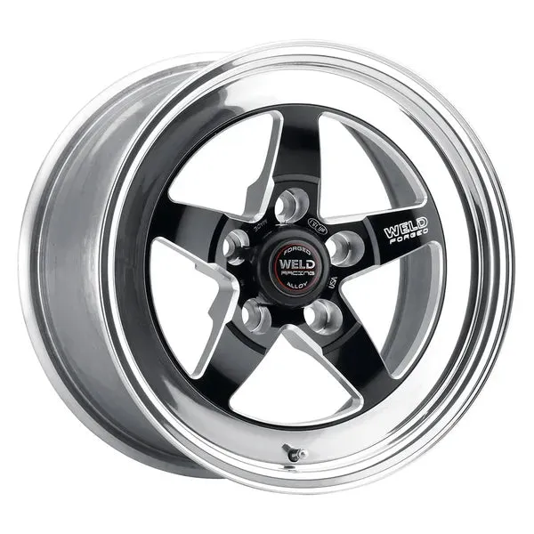 Weld Racing S71 15x10 / 5x120 BP / ET51 / 7.5in BS Wheel - Black Center with Polished Shell