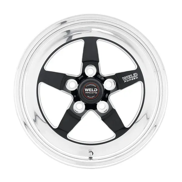 Weld Racing S71 15x10 / 5x120 BP / ET51 / 7.5in BS Wheel - Black Center with Polished Shell