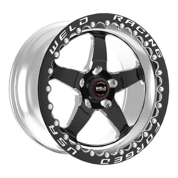Weld Racing S71 Beadlock 17x10 / 5x120mm BP / ET43 / 7.2in. BS Black Wheel (High Pad) - Black Single Beadlock MT