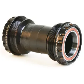 Wmfg T47 Bb,W/Ac Bearings, Ext For 30Mm Spindle, Blk T47 Outboard Bearing Bottom Bracket Wheels Mfg. Bottombrac