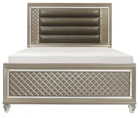 Youth Loudon Full Platform Bed in Champagne Metallic B1515F-1*